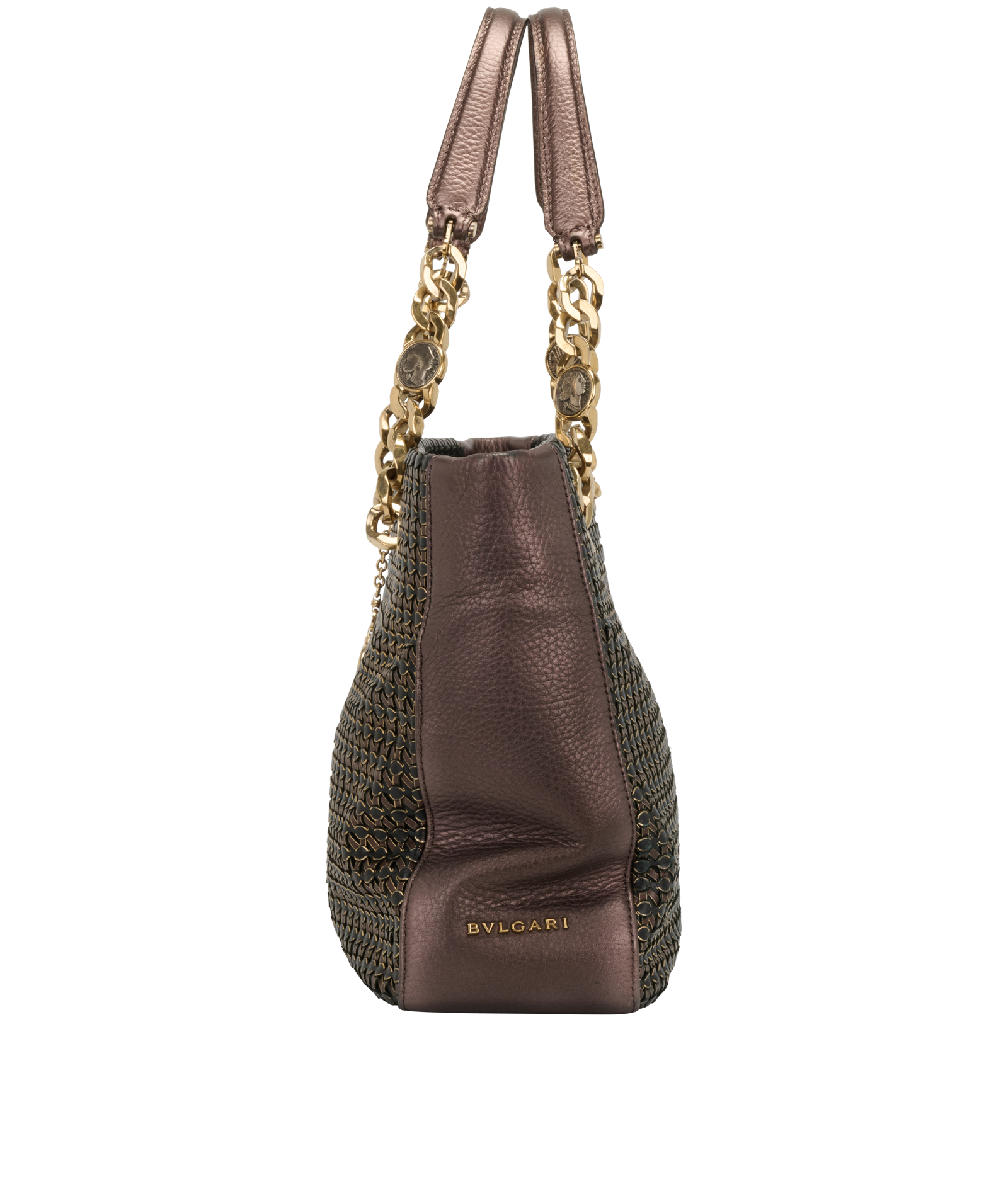 Monete Tote, &pound;350, Handbags, Black/Purple, Leather, Bottom view